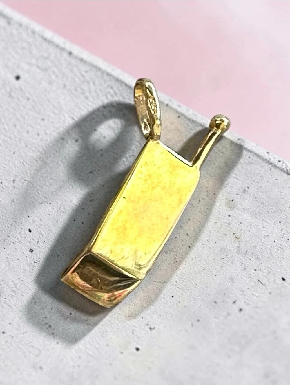 14K Yellow Gold Cell Phone Pendant Charm by Aurafin (2.3g)